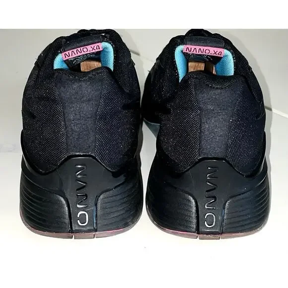 Reebok Mens Size 11.5 Nano X4 Sneakers Black Cyan Pink Gum - Picture 4 of 11